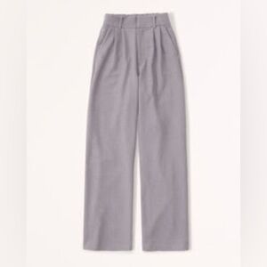 Abercrombie & Fitch Tailored Wide Leg Pants in Grey - XS